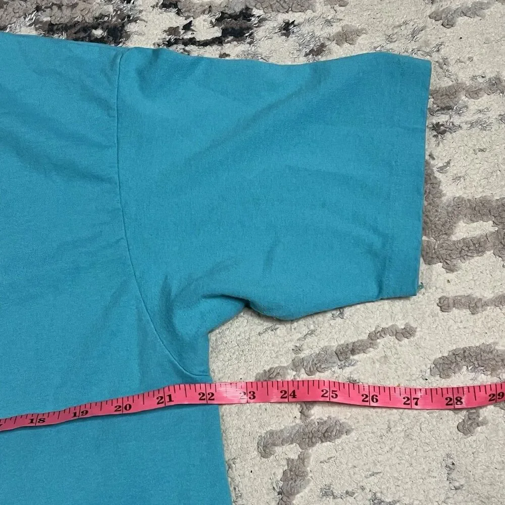 Vintage Hanes Single Stitch T Shirt Men Sz XL Made In USA Funny Born In A Barn - Picture 7 of 9